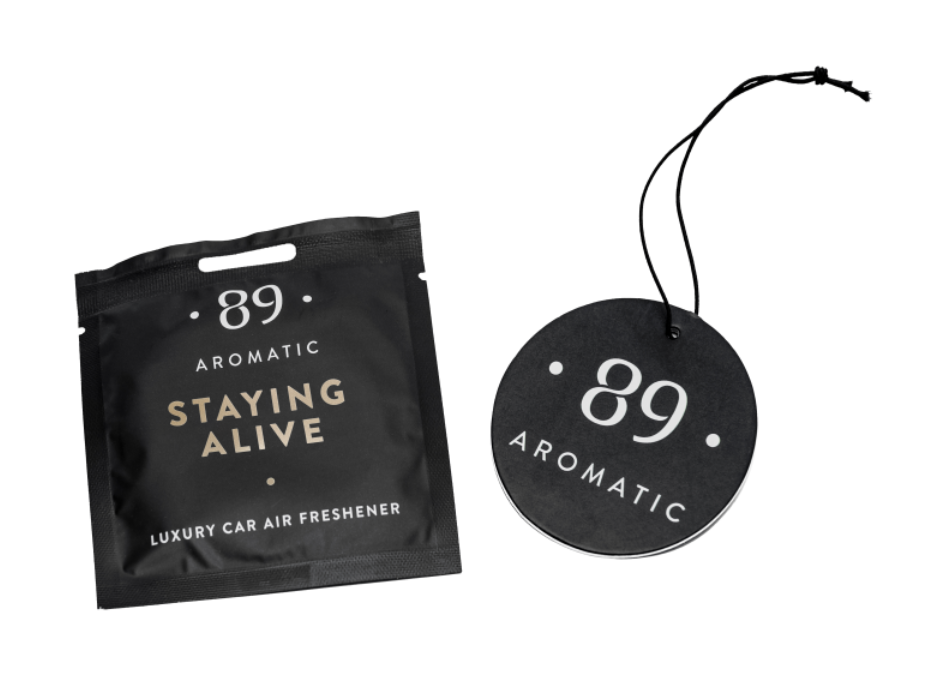 Hanging Paper Air Freshener - STAYING ALIVE